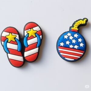 Croc American Flag jibitz shoe charms bundle